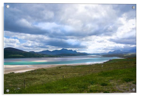 Tongue Bay with Ben Loyal in the background. Acrylic by Jacqi Elmslie