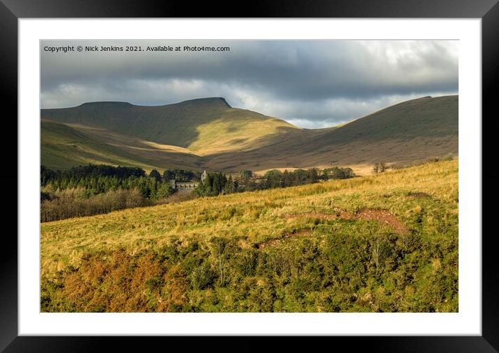 Pen y Fan Central Brecon Beacons Wales Framed Mounted Print by Nick Jenkins