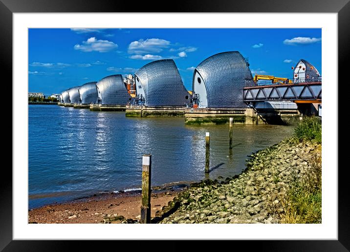 Thames Barrier Framed Mounted Print by Joyce Storey