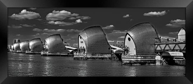 Flood Defence, London Framed Print by Joyce Storey