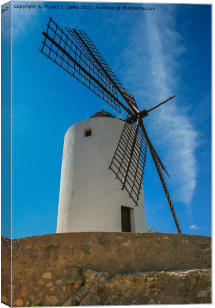 Windmill Canvas Print by Stuart C Clarke