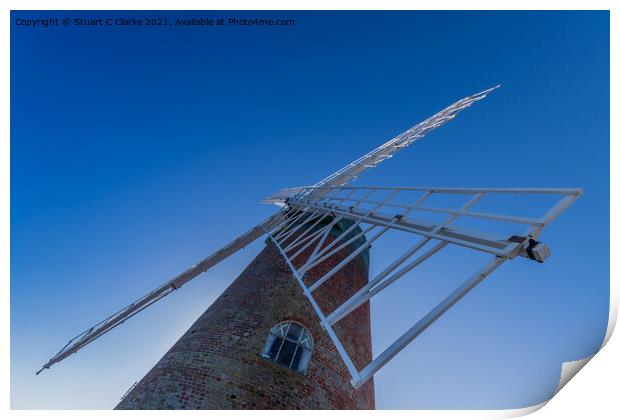 The windmill Print by Stuart C Clarke