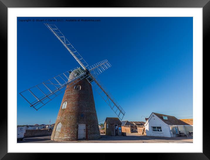 The windmill Framed Mounted Print by Stuart C Clarke