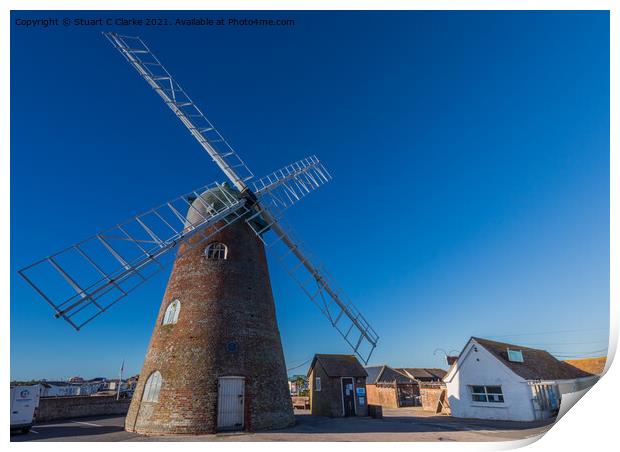 The windmill Print by Stuart C Clarke