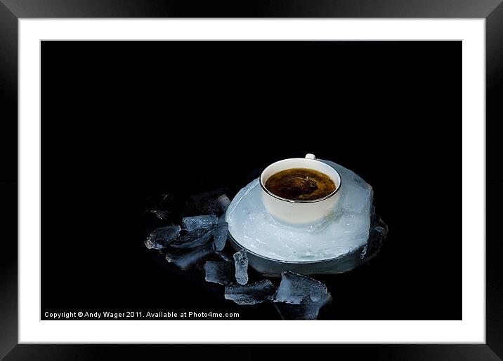 Iced Coffee Framed Mounted Print by Andy Wager