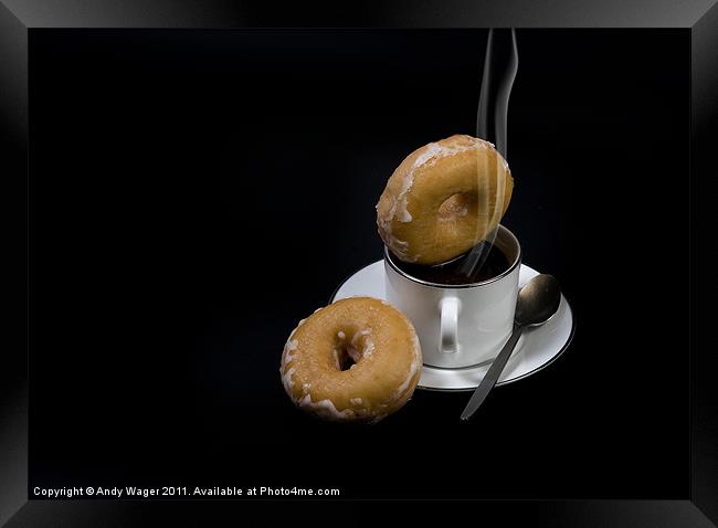 Coffee and Doughnuts Framed Print by Andy Wager