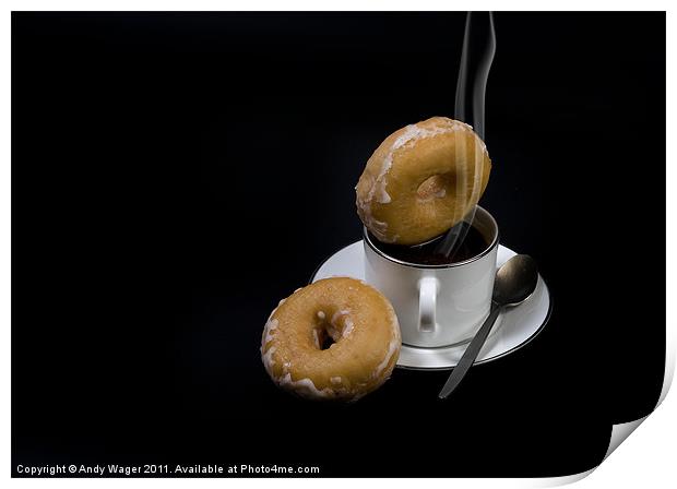 Coffee and Doughnuts Print by Andy Wager