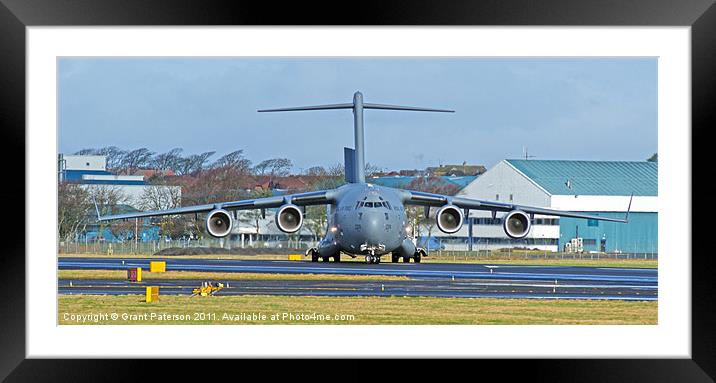 C17 Army Aircraft Framed Mounted Print by Grant Paterson