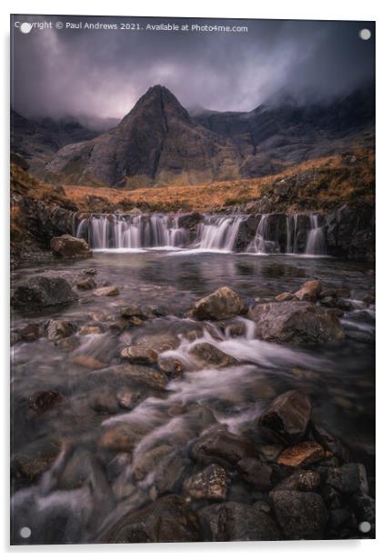 Fairy Pools Acrylic by Paul Andrews