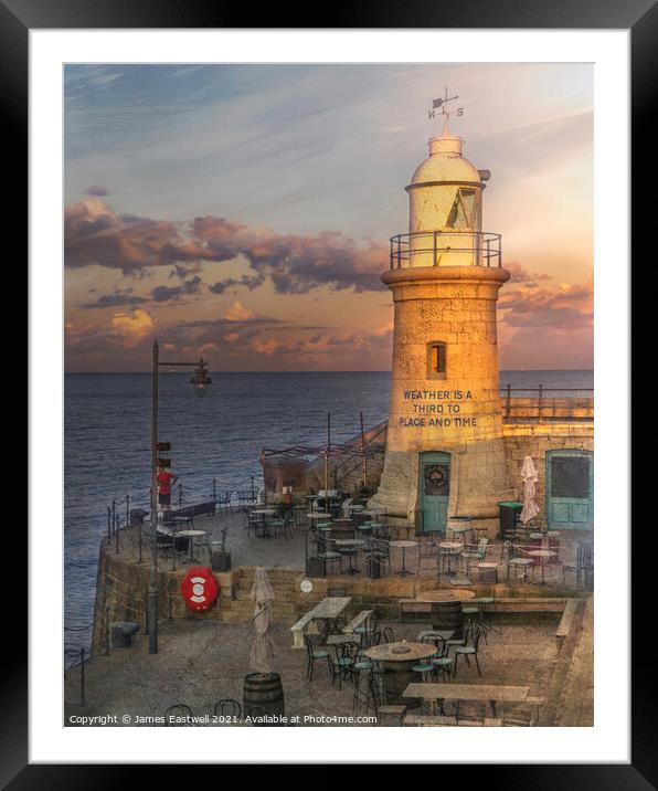 Folkestone lighthouse Framed Mounted Print by James Eastwell