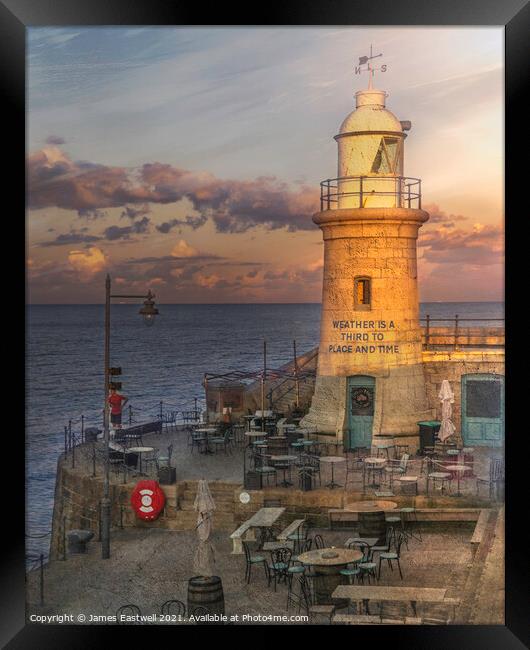 Folkestone lighthouse Framed Print by James Eastwell