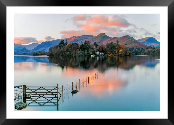 First Light at Derwent Water Framed Mounted Print by Jack Marsden