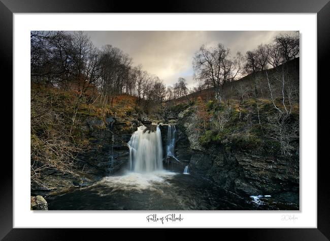 Falls of Falloch  waterfall in woodland Scotland Framed Print by JC studios LRPS ARPS