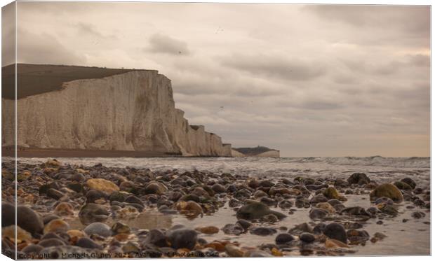 The Seven Sisters, Sussex, England, UK Canvas Print by Michaela Gainey
