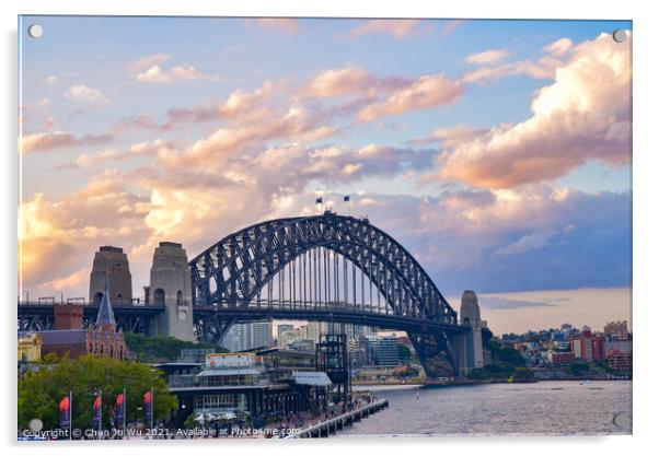 Sydney Harbour Bridge, an arch bridge across Sydney Harbour in Sydney, New South Wales, Australia Acrylic by Chun Ju Wu