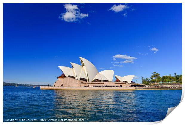 Sydney Opera House, a performing center on Sydney Harbor in Sydney, New South Wales, Australia Print by Chun Ju Wu