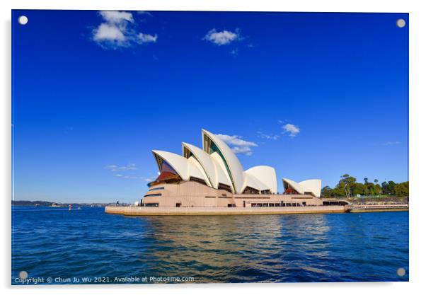Sydney Opera House, a performing center on Sydney Harbor in Sydney, New South Wales, Australia Acrylic by Chun Ju Wu