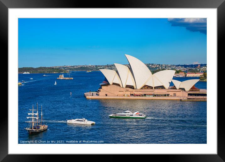 Sydney Opera House, a performing center on Sydney Harbor in Sydney, New South Wales, Australia Framed Mounted Print by Chun Ju Wu