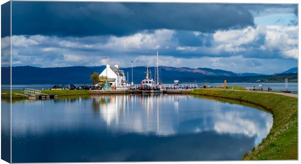 The Caledonian Canal at Clachnaharry Canvas Print by John Frid