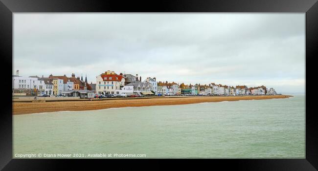 Deal Sea front Kent Framed Print by Diana Mower