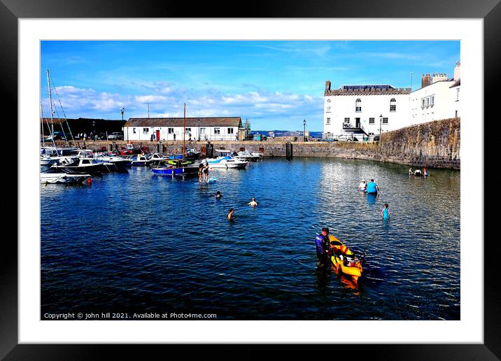 Harbor Lido, Tenby, Pembrokeshire, Wales. Framed Mounted Print by john hill