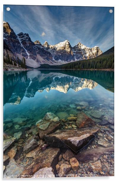 The Majestic Moraine Lake Acrylic by Pierre Leclerc Photography