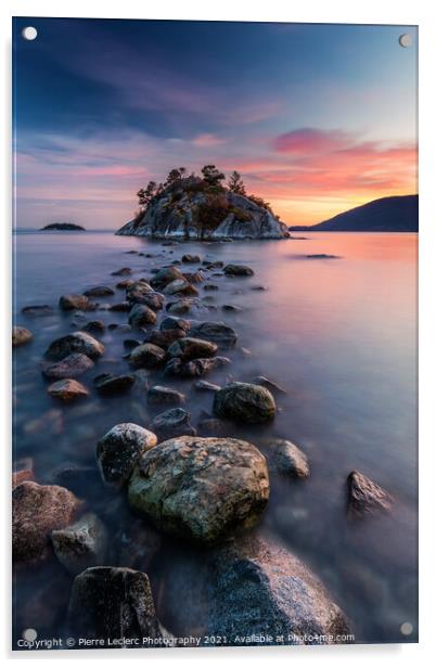 Rock Hopping at High Tide Acrylic by Pierre Leclerc Photography