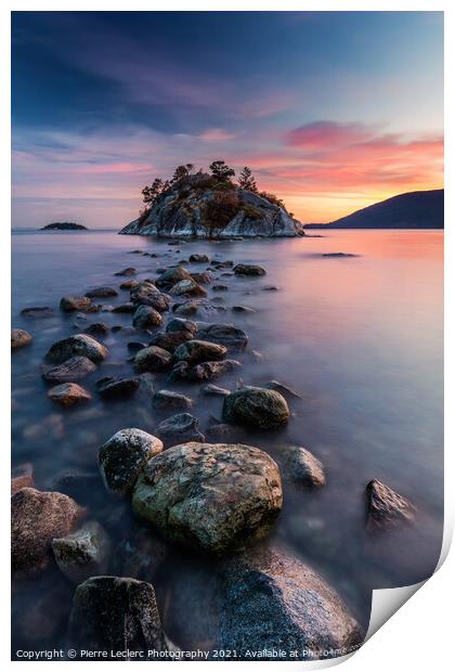 Rock Hopping at High Tide Print by Pierre Leclerc Photography