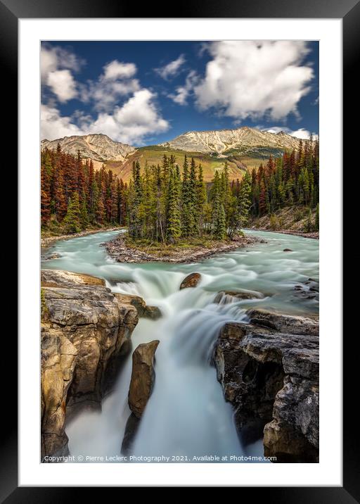 Natural Beauty of Sunwapta Falls Framed Mounted Print by Pierre Leclerc Photography
