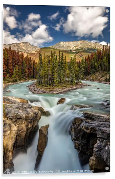 Natural Beauty of Sunwapta Falls Acrylic by Pierre Leclerc Photography