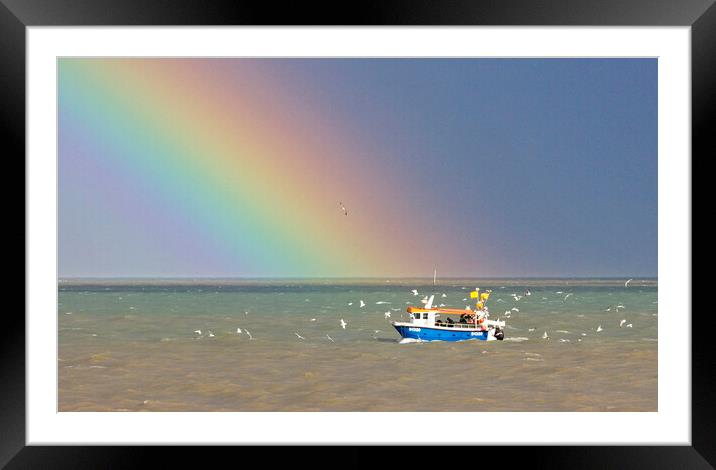 Fishing At The Rainbows End Framed Mounted Print by Darren Burroughs