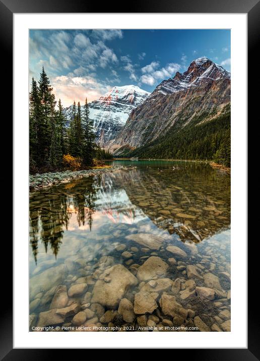 Rocky Mountains Reflection Framed Mounted Print by Pierre Leclerc Photography