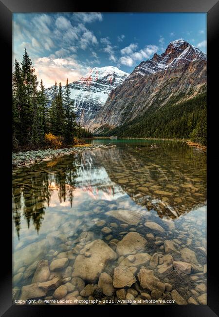 Rocky Mountains Reflection Framed Print by Pierre Leclerc Photography