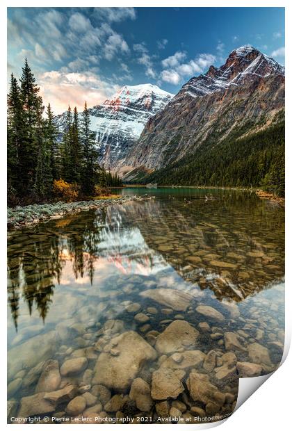 Rocky Mountains Reflection Print by Pierre Leclerc Photography