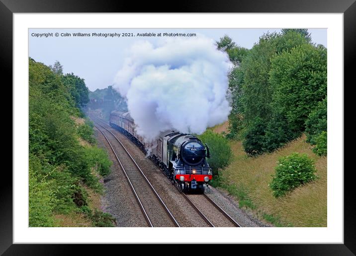 60103 The Flying Scotsman in  Crofton West Yorkshire - 1 Framed Mounted Print by Colin Williams Photography