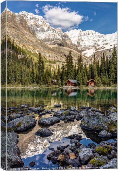 Lake O'Hara Lodge Scenic reflection Canvas Print by Pierre Leclerc Photography