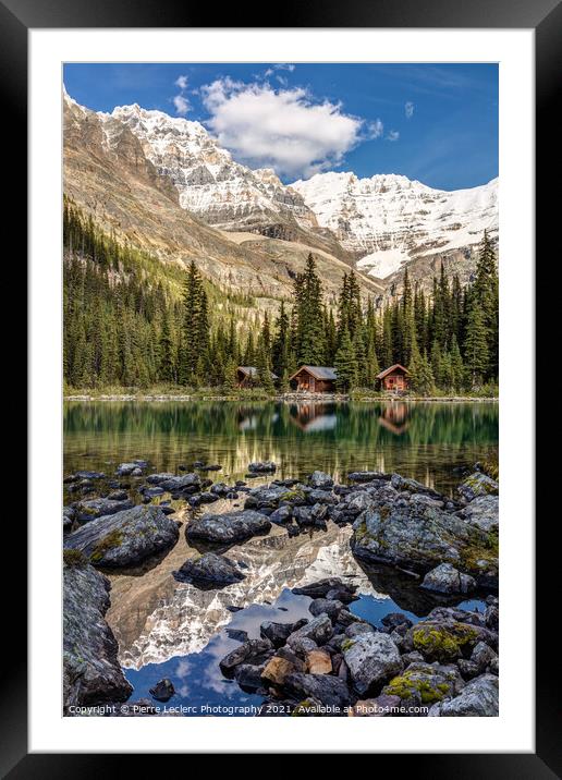 Lake O'Hara Lodge Scenic reflection Framed Mounted Print by Pierre Leclerc Photography