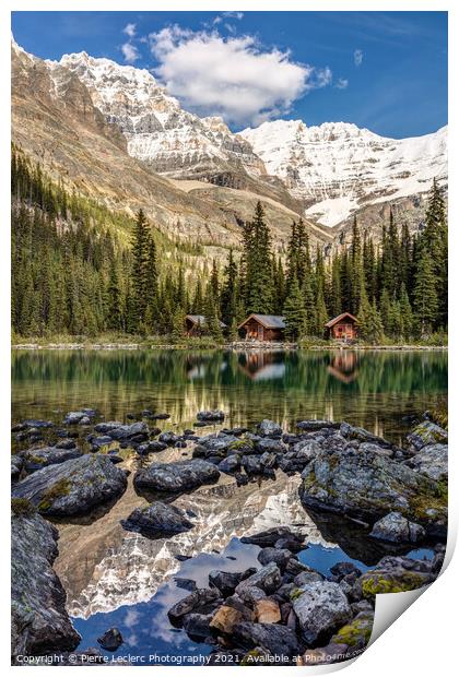 Lake O'Hara Lodge Scenic reflection Print by Pierre Leclerc Photography