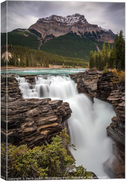 Athabasca Falls on the Icefield Parkway Canvas Print by Pierre Leclerc Photography
