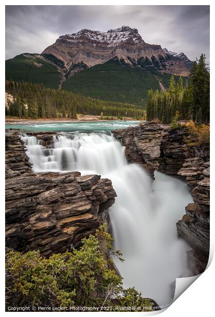 Athabasca Falls on the Icefield Parkway Print by Pierre Leclerc Photography