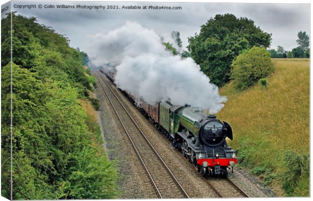 60103 The Flying Scotsman in  Crofton West Yorkshi Canvas Print by Colin Williams Photography