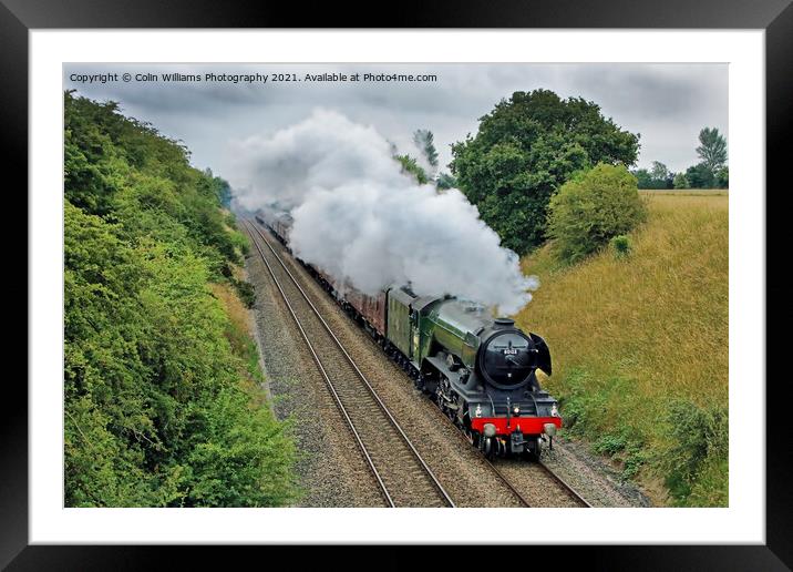60103 The Flying Scotsman in  Crofton West Yorkshi Framed Mounted Print by Colin Williams Photography