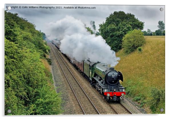 60103 The Flying Scotsman in  Crofton West Yorkshi Acrylic by Colin Williams Photography
