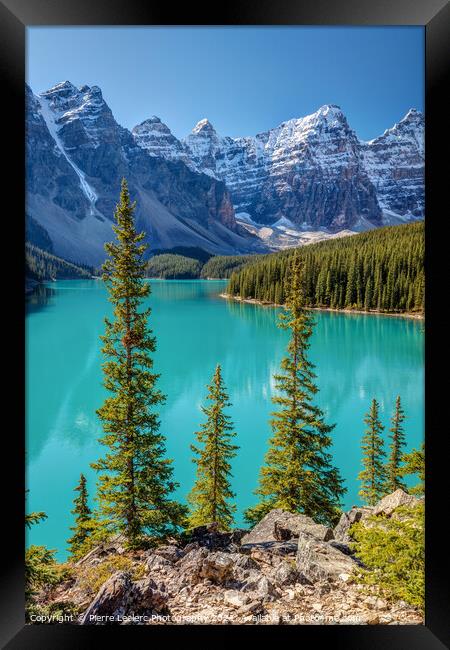 Blue Moraine Lake Framed Print by Pierre Leclerc Photography
