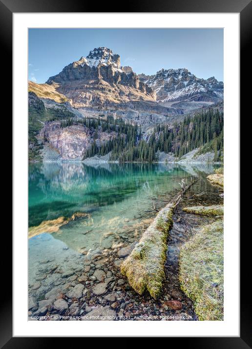Scenic Shoreline of Lake O'Hara  Framed Mounted Print by Pierre Leclerc Photography
