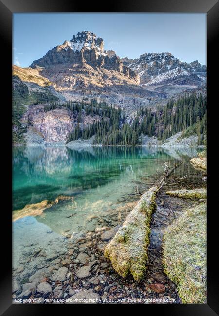 Scenic Shoreline of Lake O'Hara  Framed Print by Pierre Leclerc Photography