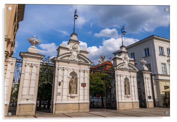 Main Gate To The Warsaw University Acrylic by Artur Bogacki