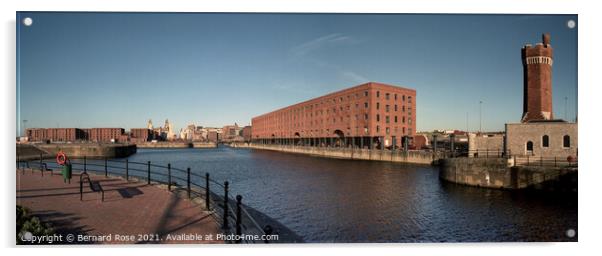 Wapping Dock Liverpool  Acrylic by Bernard Rose Photography