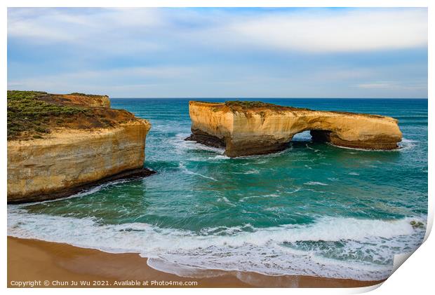 London Bridge, an attraction at Great Ocean Road, Victoria, Australia Print by Chun Ju Wu