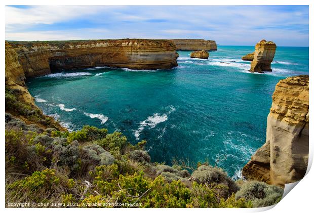 Loch Ard Gorge on Great Ocean Road, Victoria, Australia Print by Chun Ju Wu